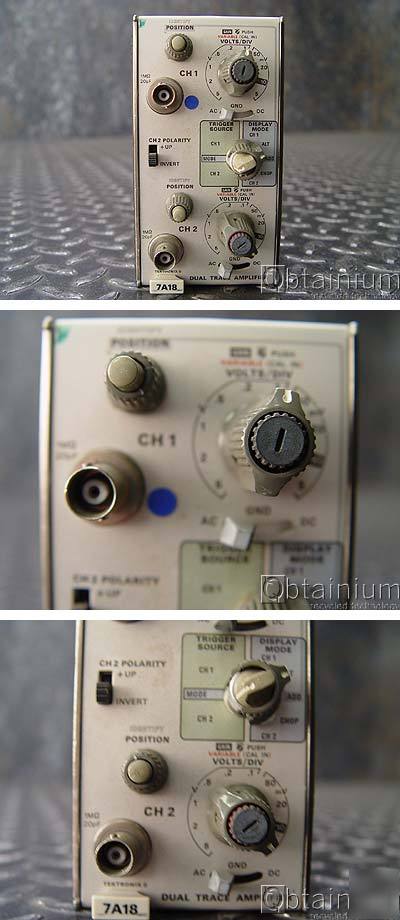 Tektronix 7A18 plug-in dual trace amplifier 