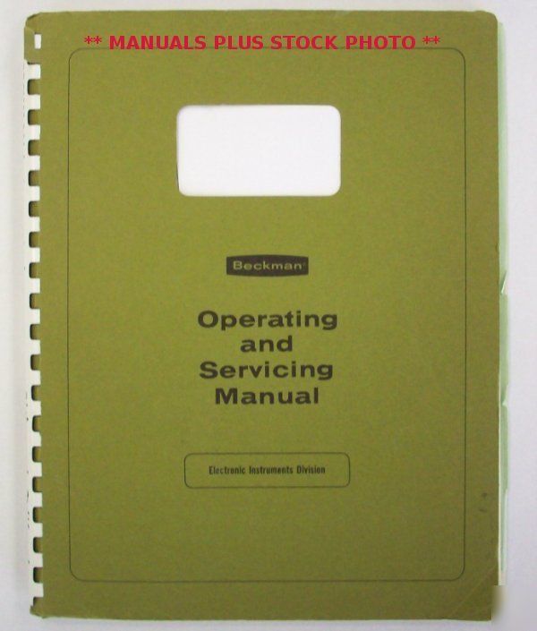 Beckman 7050/7060 op/service manual - $5 shipping 