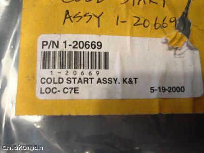 New kt cold start assy board k&t p/n 1-20669 
