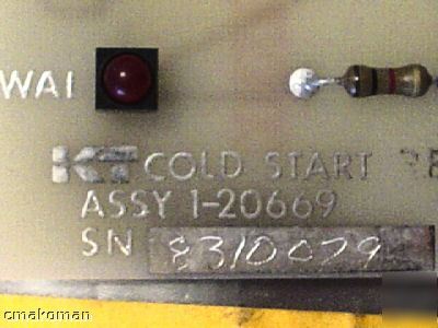 New kt cold start assy board k&t p/n 1-20669 