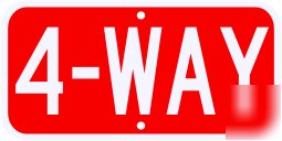 4-way stop sign street road traffic sign 12