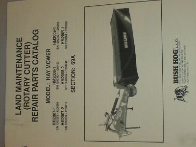 Bush hog HM2007 HM2008 HM2009 mower parts manual book