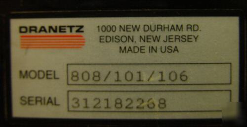 Dranetz 808 power demand analyzer w/ opt 106