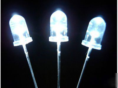 10 sets 3MM white 12V ready 5000MCD led leds