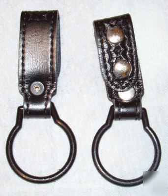 Nickle button d ring flashlight ring strap holster 