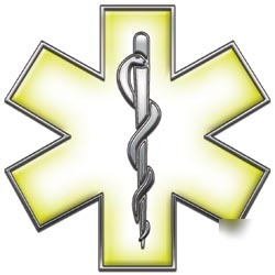 Emt ems mfr medic decal reflective 12