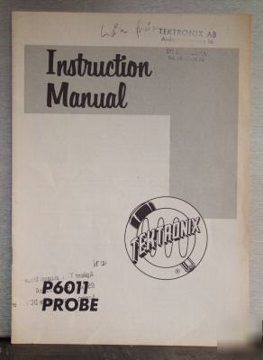 Tek tektronix P6011 original service/operating manual