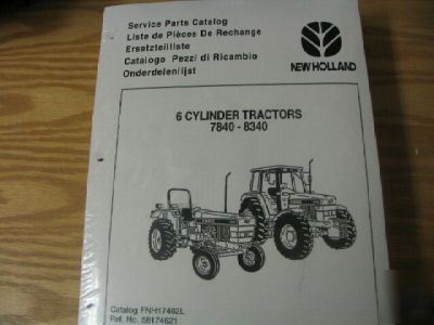 New holland 7840 8340 tractor parts catalog manual new