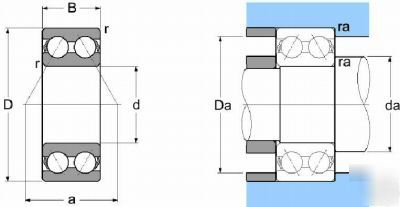 Ntn double row angular contact ball bearing - 5313C3