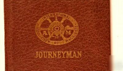 1939 - 1953 machinists dues stamp book