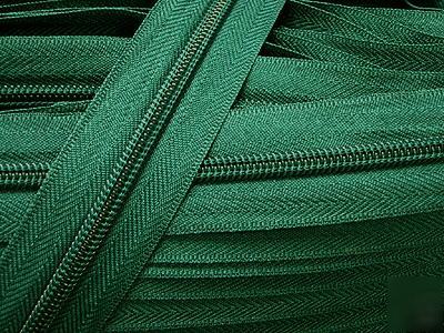 #5 nylon coil zipper chain 100YD (869) dark green