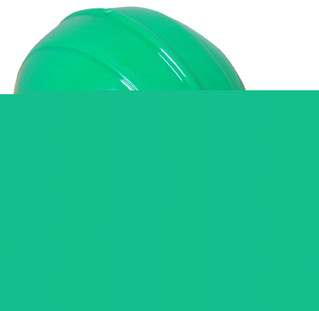 Construction green hard hat plastic safety helmet