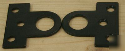Black padlock eyes/mounts. use to secure doors/gates
