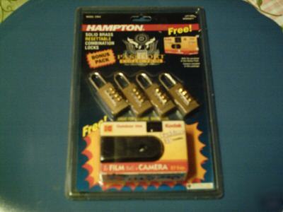 Hampton resettable brass locks-set of 4