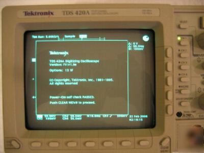 Tektronix tds 420A 200 mhz/4 ch digital oscilloscope