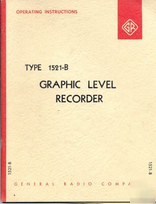 General radio 1521B 1521-b operating instruction
