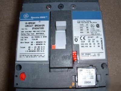 New ge spectra rms SFHA24AT0250 w/ SRPF250A breaker 
