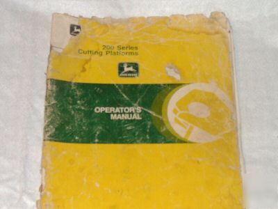 Vintagejohn deere 200 series cutting platform oper man.