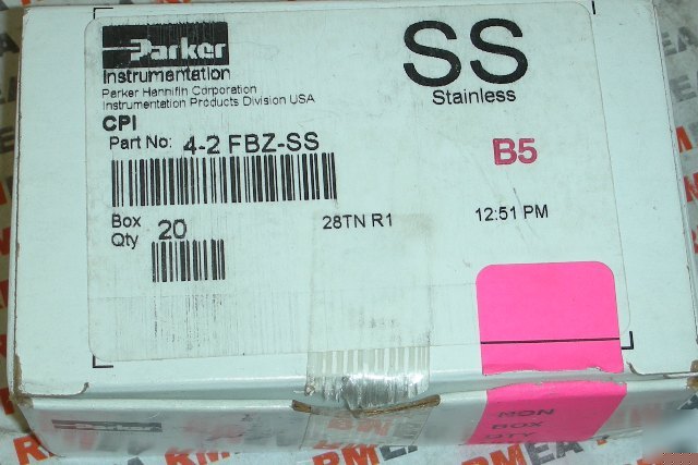 Parker stainless steel fittings 4-2FBZ-ss 1/8