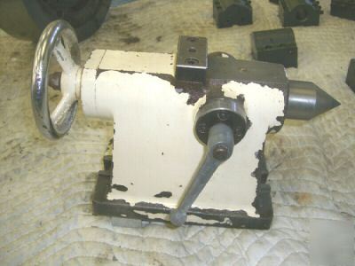 Manual tailstock for fourth axis rotary table 