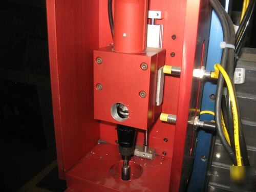 Pneumatic air press fixture w/ desoutter torque driver