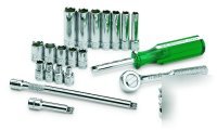 21PC 1/4 in. dr. 6 pt metric complete socket set -s k