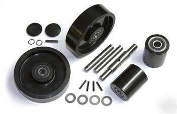 Crown PTH50 pallet jack aftermarket complete wheel kit
