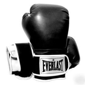 New everlast 14OZ black hook & loop training gloves 
