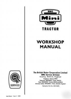 Bmc nuffield mint tractor workshop - digital delivery