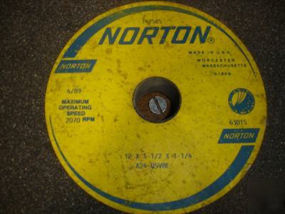 Grinding wheel, 12X 1 1/2 x 1 1/4, 2070 max rpm, coarse