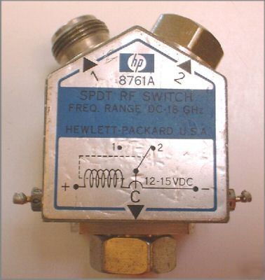 Hp 8761A/033 spdt dc to 18 ghz coaxial switch