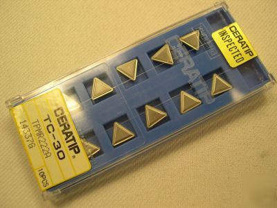 New 10 ea. ceratip inserts TPMR222 grade TC30