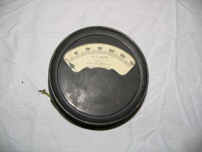 Roller smith co d.c. volt meter gauge 0-300 