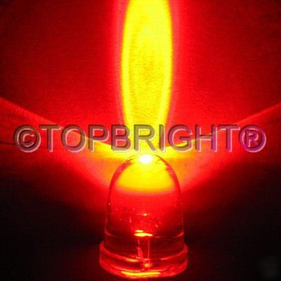 50 pcs megabright red led 10MM 70000 mcd free/r