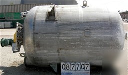 Used: continental tank co tank, 1800 gallon, 304L stain