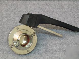 Hygienic stainless steel butterfly valve 2.5