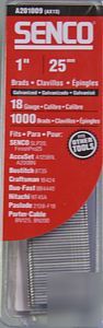 Senco 18 gauge brads 1 in., finishpro 18 - A201009