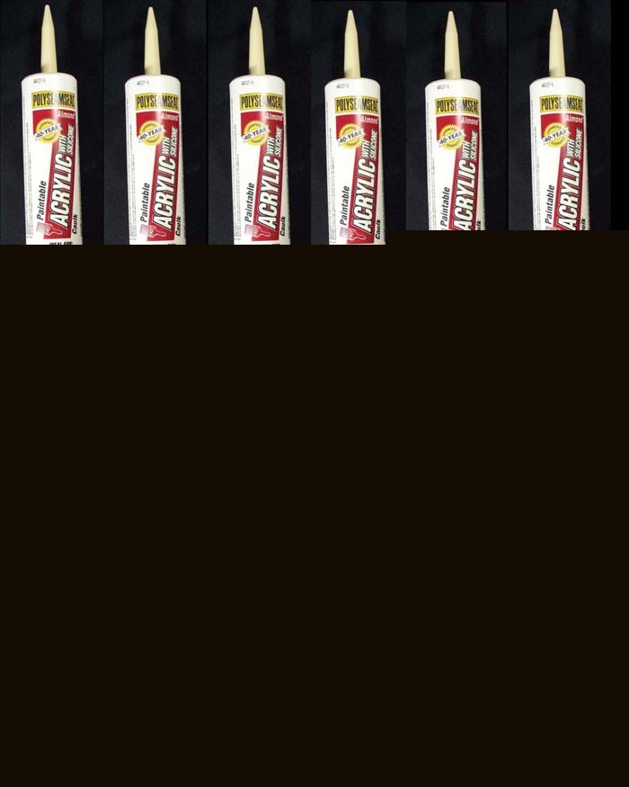 Lot of 10 polyseamseal acrylic w/ silicone almond caulk