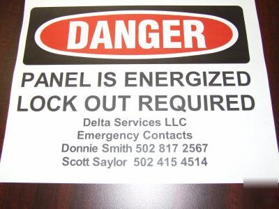 Osha caution safety exit danger signs i have them all