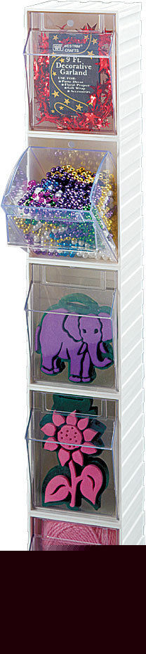 Wise 5 -4X6 tip out bins craft toy sm parts storage iv