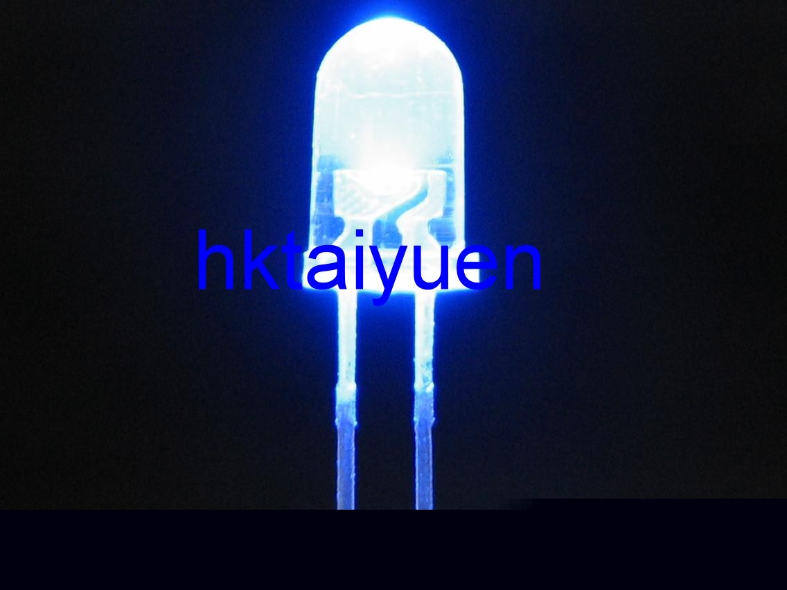 100X blue 3MM led 5000MCD bulb light free resistors