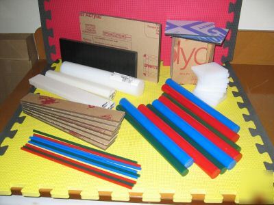 Lot-plastic sheet & rod stock for unimat-taig-sherline