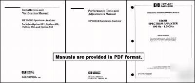 Agilent hp hp 8568B tests & adjustments manual