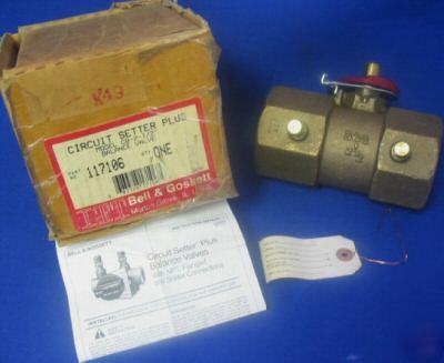 B & g bell & gossett circuit setter 2 1/2 balance valve