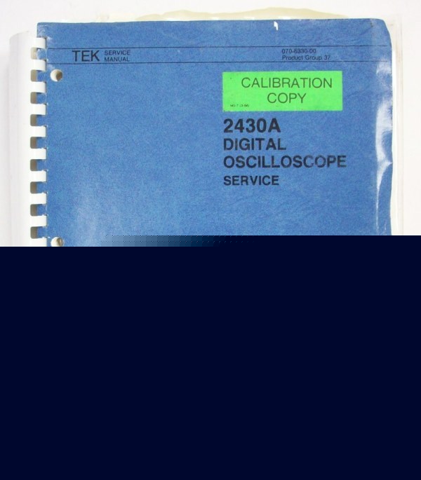 Tektronix 2430A digital oscilloscope service manual