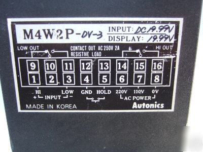 Autonics M4W2P-x digital meter relay panel display