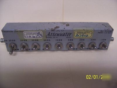 Kay electric corp. rf attenuator model 452C 1/2 watt