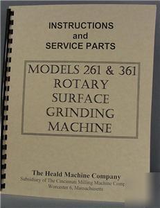 Heald 261 & 361 rotary grinder inst. & parts manual