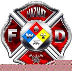 Firefighter hazmat decal reflective 2