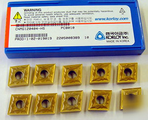 10 pcs korloy CNMG431-hs roughing inco carbide insert